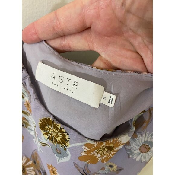 ASTR The Label Women's Lavender Floral One Shoulder Mini Dress - Small - Picture 3 of 14